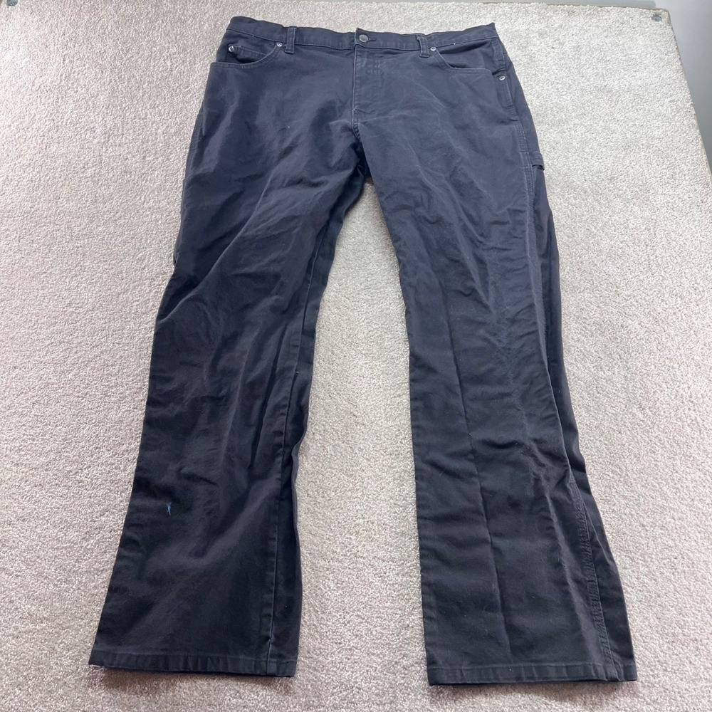 Genuine Dickies Carpenter Pants Mens 36x32 Black Utility Workwear Stretch Cotton